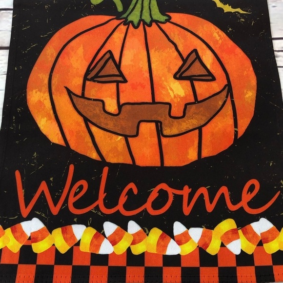 GARDEN Flag Halloween Welcome - Picture 2 of 3